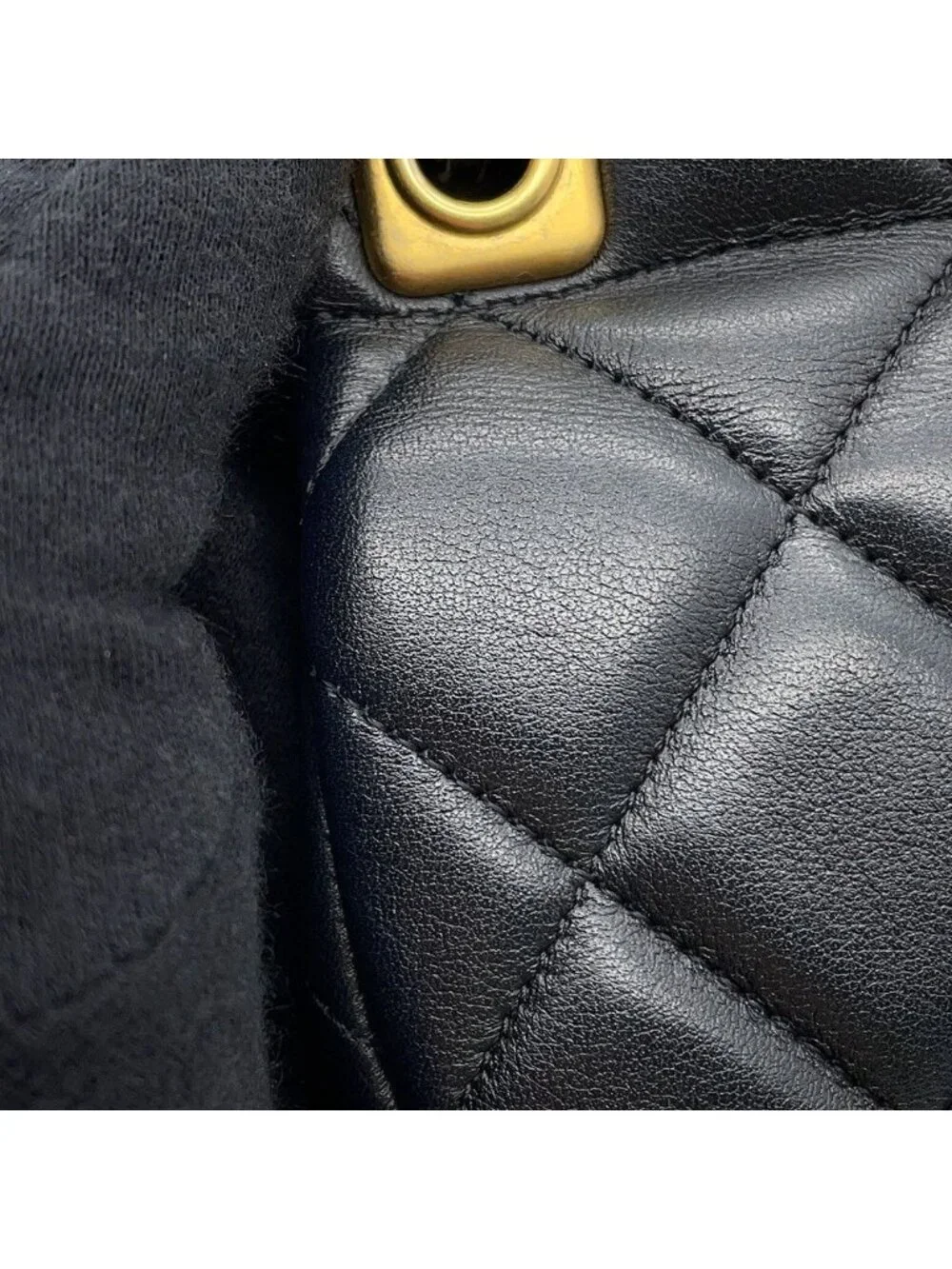 Chanel Chain Shoulder Bag Quilted CC Logo Lambskin Black